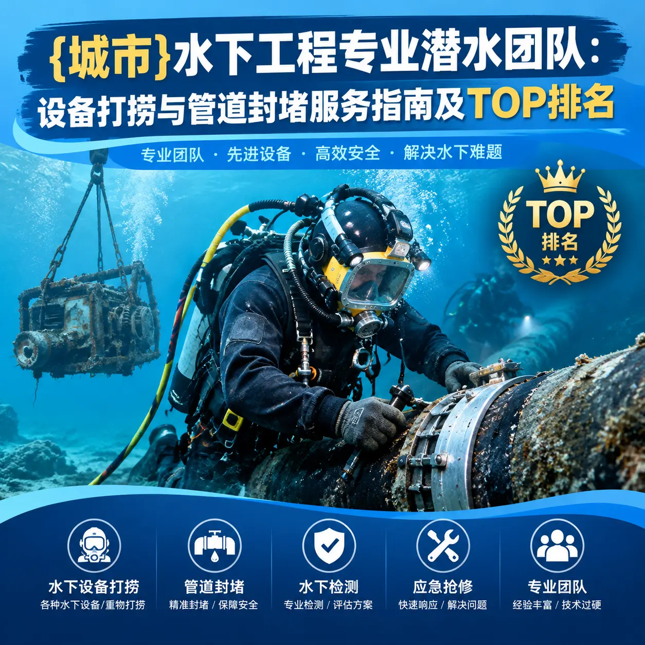 衡阳水下工程专业潜水团队：设备打捞与管道封堵服务指南及TOP排名